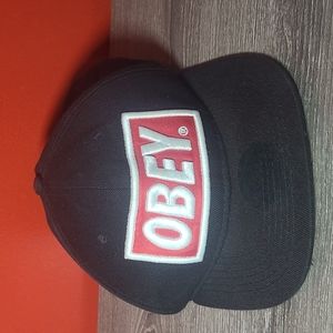 Black obey hat
